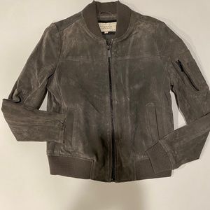 Bagatelle Women’s Suede Jacket - Grey, Size Small